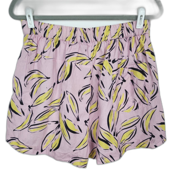 Nasty Gal Banana Print Linen Shorts Size 8 NWT - Picture 3 of 8